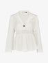 Veste péplum à plis accordéon - Blanc - 3