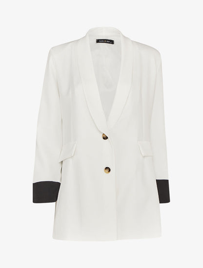 Veste blazer oversize - Blanc - 1