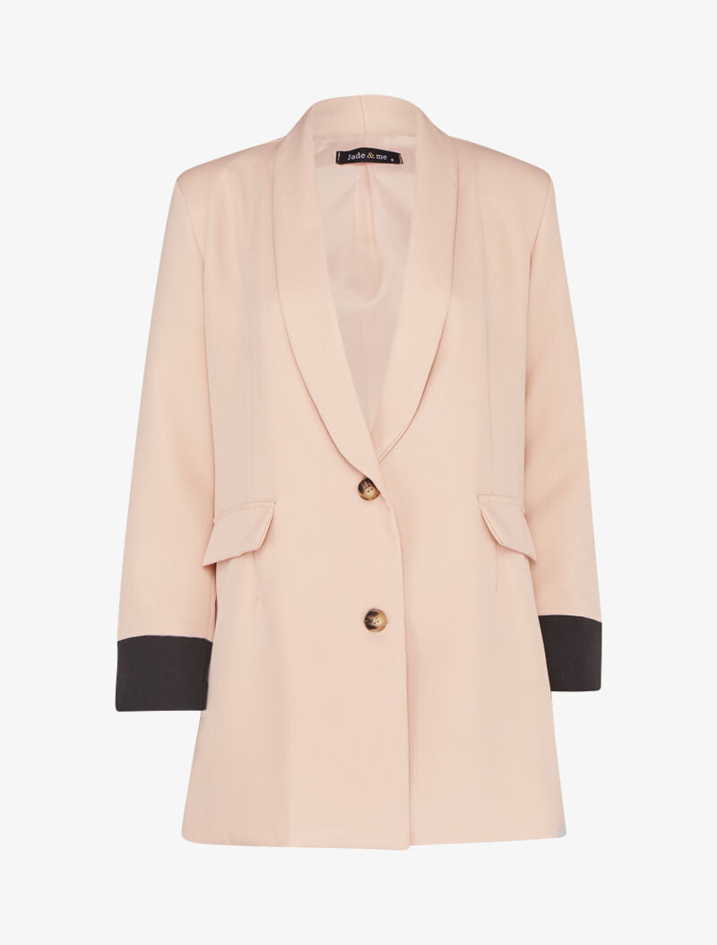 Veste blazer oversize - Rose poudré - 1