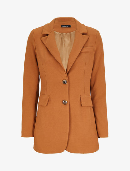 Blazer droit oversize - Camel - 4