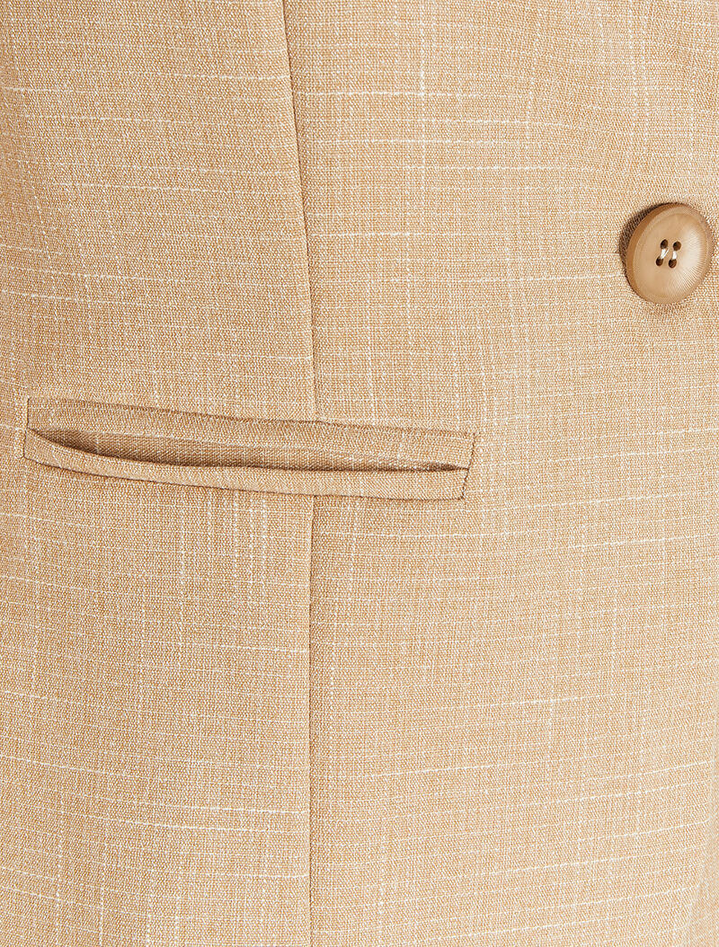 Veste droite chinée - Beige - 3