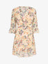 Robe cache-coeur à petites fleurs - Blanc - 4