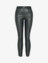 Pantalon slim taille standard en simili - Noir - 1