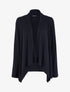 Gilet col châle et pans asymétriques - Noir - 1