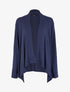 Gilet col châle et pans asymétriques - Marine - 1