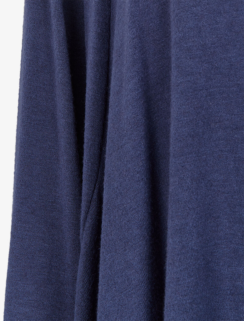 Gilet col châle et pans asymétriques - Marine - 3