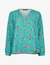 Top oversize à motifs bouquet de roses - Vert - 3