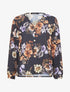 Top oversize à motifs pivoines - Noir - 3