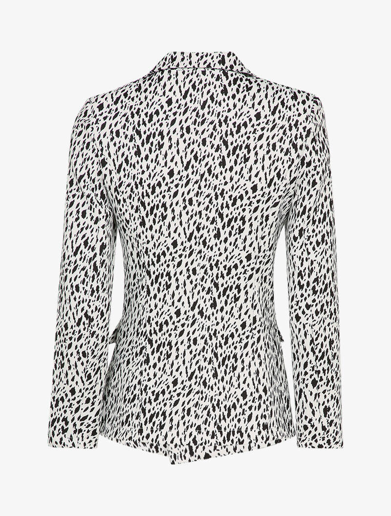 Blazer imprimé moucheté - Blanc/noir - 2