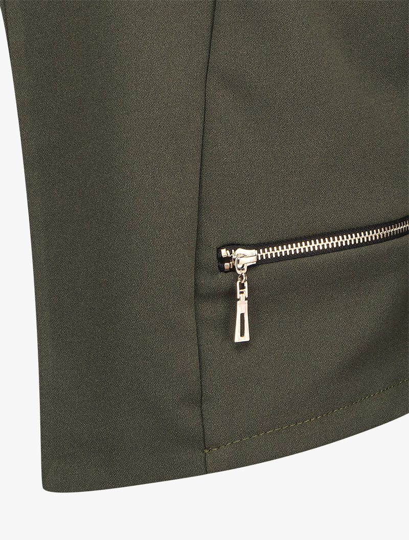 Blazer léger à col cranté - Kaki - 3