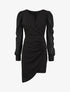 Robe portefeuille col cache-coeur - Noir - 1