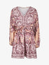 Robe satinée à imprimé cachemire - Saumon - 1