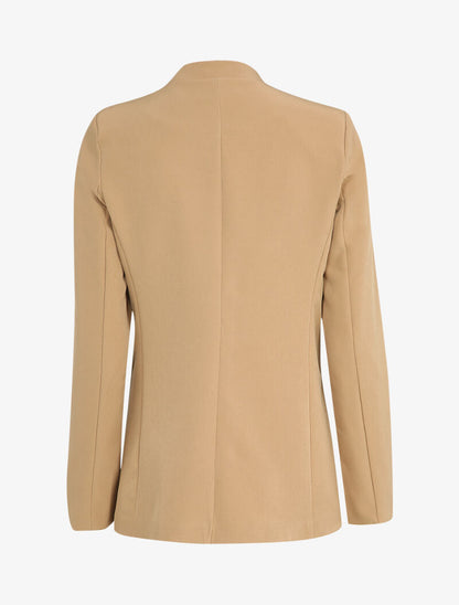 Blazer long uni - Beige - 2