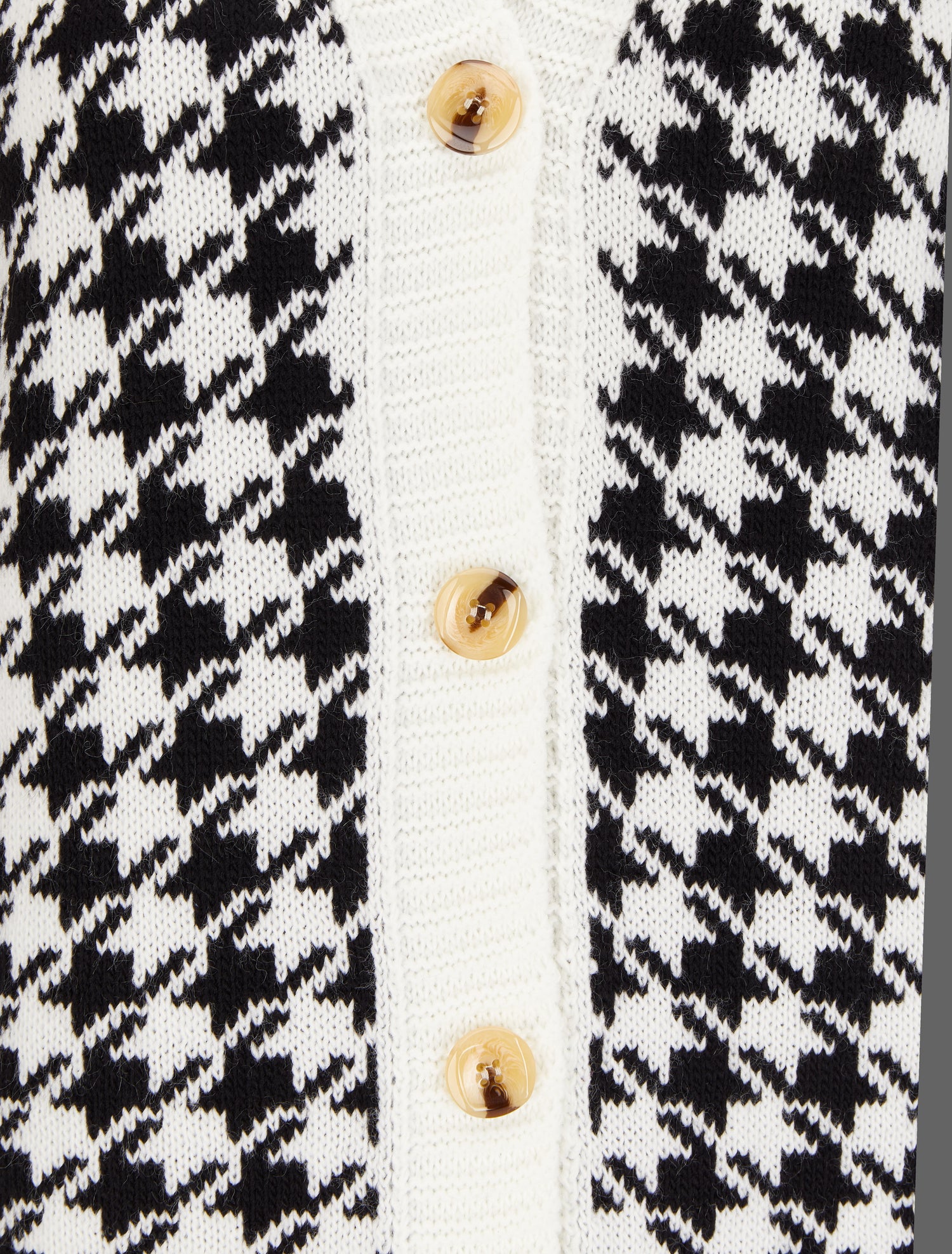 Gilet sans manches imprimé pied-de-coq - Blanc/noir - 3