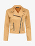 Veste unie courte en suédine - Beige - 3