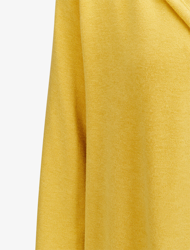 Gilet doux et long à capuche - Jaune - 3
