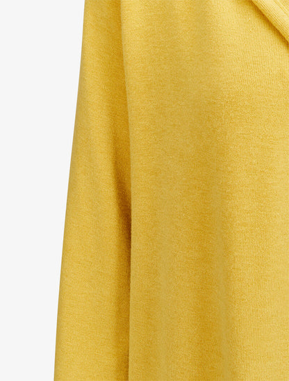 Gilet doux et long à capuche - Jaune - 3