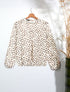 Top boule à pois - Beige - 1