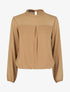Blouse en voile unie - Camel - 1