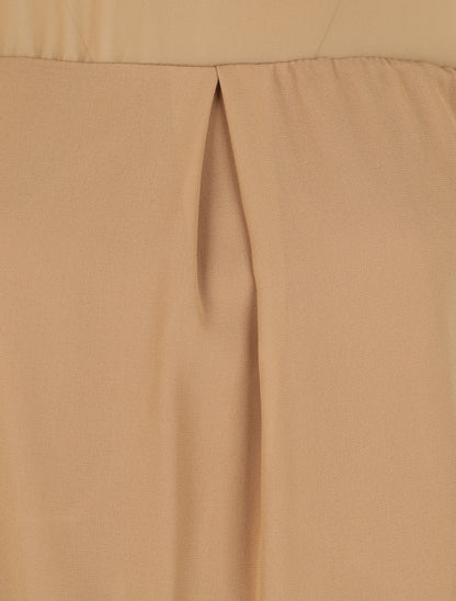 Blouse en voile unie - Camel - 3