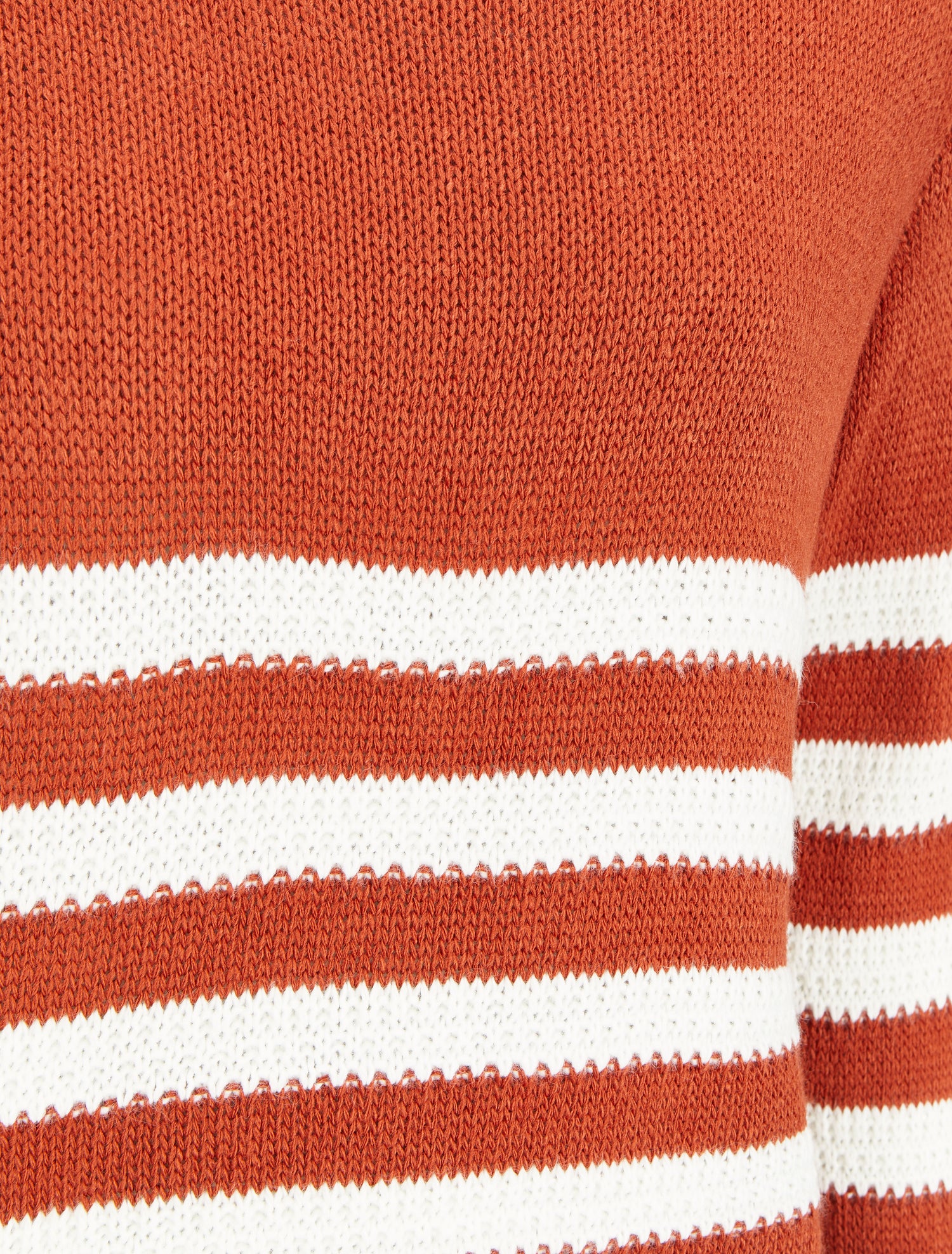 Pull marinière à bords côtelés - Rouille - 3