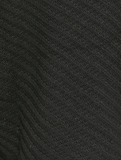 Pull col bateau en maille striée - Noir - 3