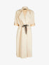 Trench long en suédine à manches rabattables - Beige - 4
