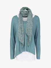 Pull loose à manches dolman accessoirisé d&