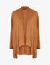 Gilet uni à pans biseautés - Camel - 4