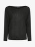 Pull à col bénitier et manches dolman - Noir - 4