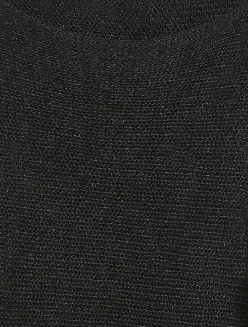 Pull à col bénitier et manches dolman - Noir - 3