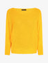 Pull à col bénitier et manches dolman - Jaune - 1