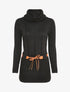 Pull à col roulé long en maille - Noir - 4
