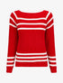 Pull oversize à bandes contrastantes - Rouge - 1