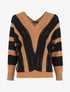 Pull oversize à rayures - Camel - 4
