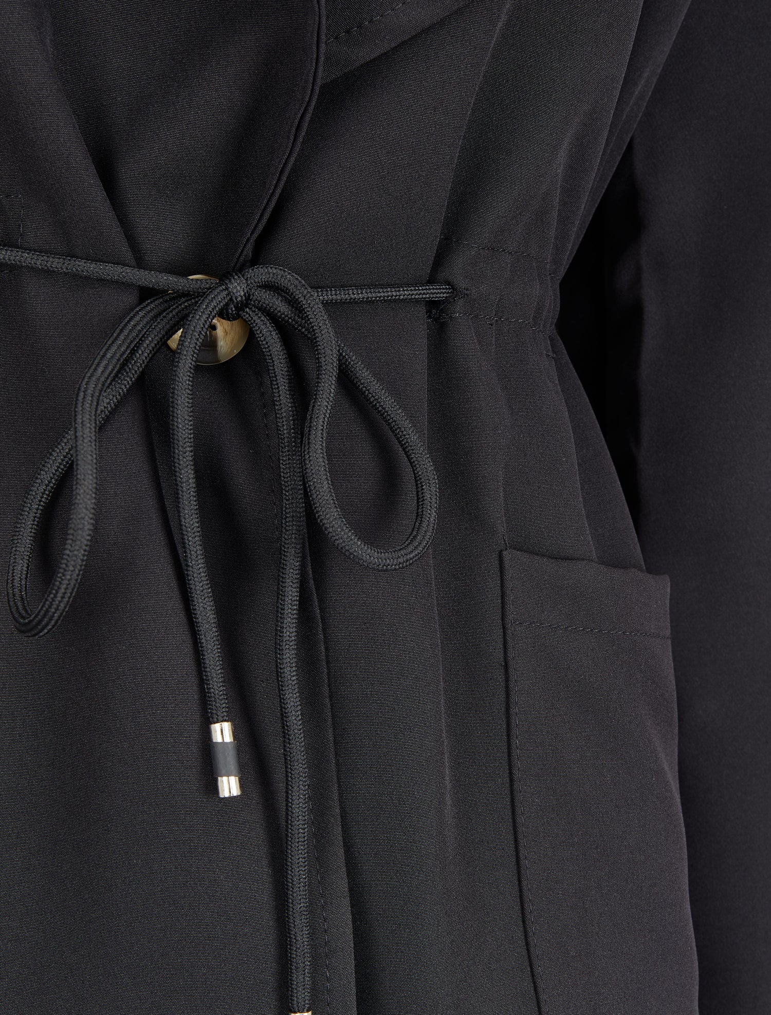 Veste oversize avec liens de serrage - Noir - 3