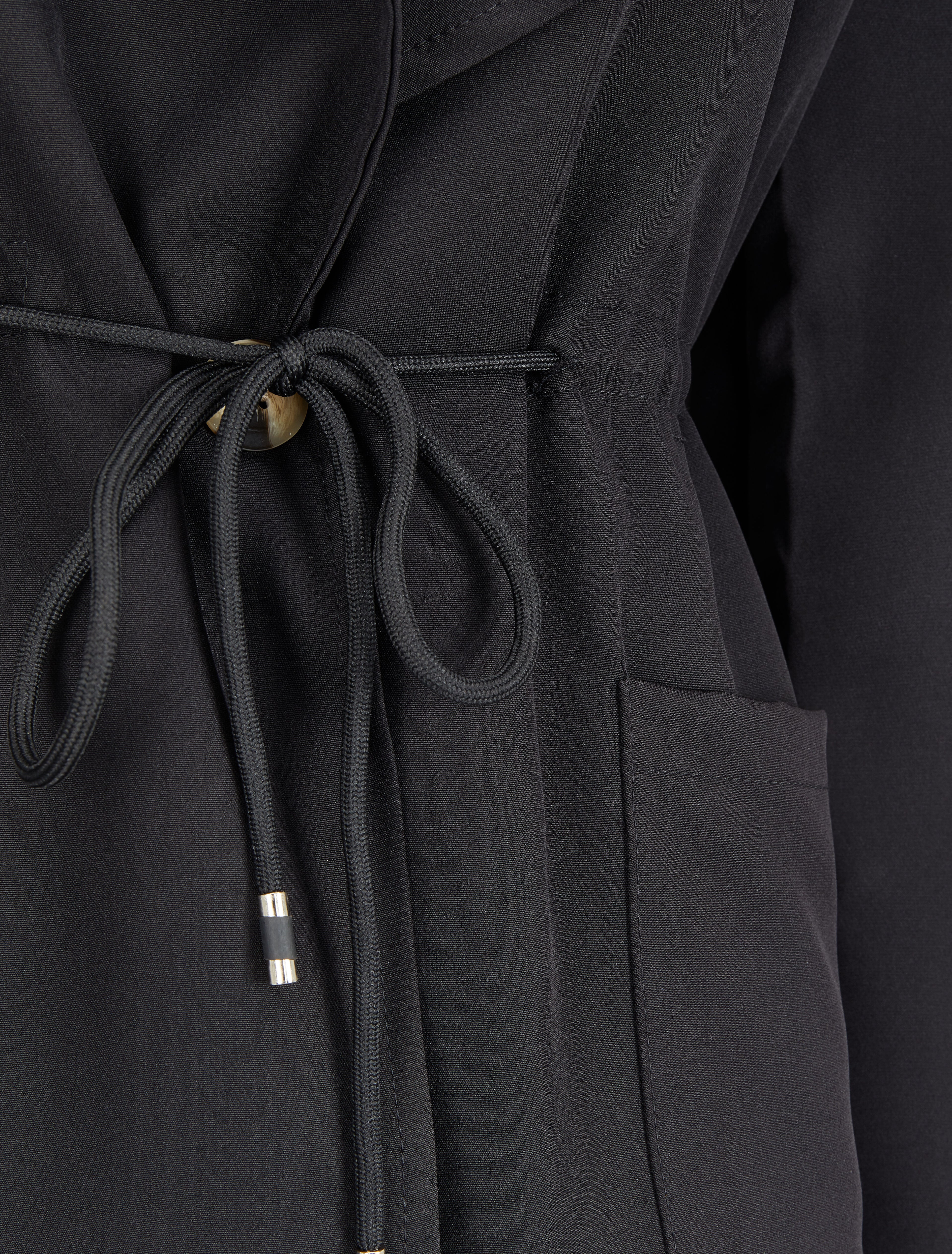 Veste oversize avec liens de serrage - Noir - 3