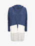 Gilet long à capuche - Bleu - 1