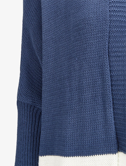 Gilet long à capuche - Bleu - 3
