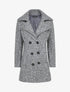 Manteau mi-long à pans croisés effet laine bouclée - Gris foncé - 1