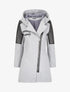 Manteau à empiècement en simili effet matelassé - Gris clair - 4