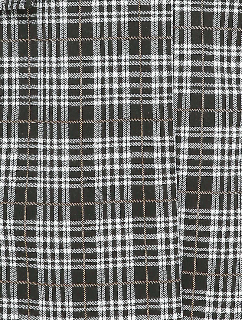 Veste mi-longue à motif tartan - Noir - 3