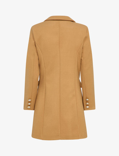 Manteau mi-long style officier - Beige - 2