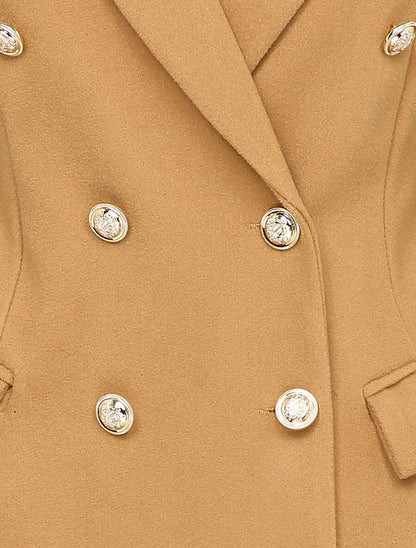 Manteau mi-long style officier - Beige - 3