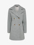 Manteau croisé à col cranté - Gris clair - 1