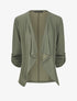 Veste asymétrique à manches rabattables - Kaki - 1