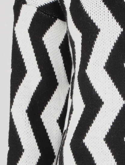 Pull à motif zig zag - Noir/blanc - 3