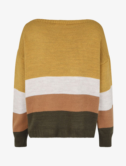Pull oversize à rayures - Jaune - 2