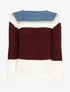 Pull à manches raglan et motifs rayés - Bleu/bordeaux - 4