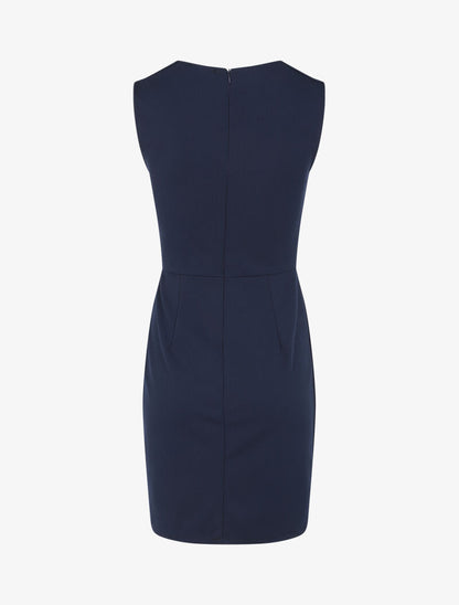Robe droite sans manches à col carré - Bleu marine - 2